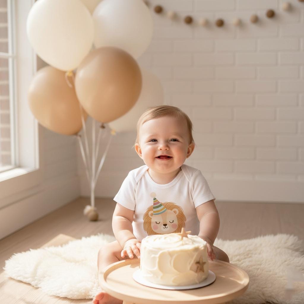Personalized Lion Wild One First Birthday Shirt, Safari Baby Outfit