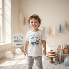 "OINK BAA MOO, I am Two!" This is such an adorable farm theme birthday shirt!  Perfect for your little man's Second Birthday Party! This design features a cute blue truck and watercolor style animals with the words "oink baa moo I am two!"  Perfect for a farm theme birthday! Also makes a great gift!  This design is printed directly onto the garment you choose.