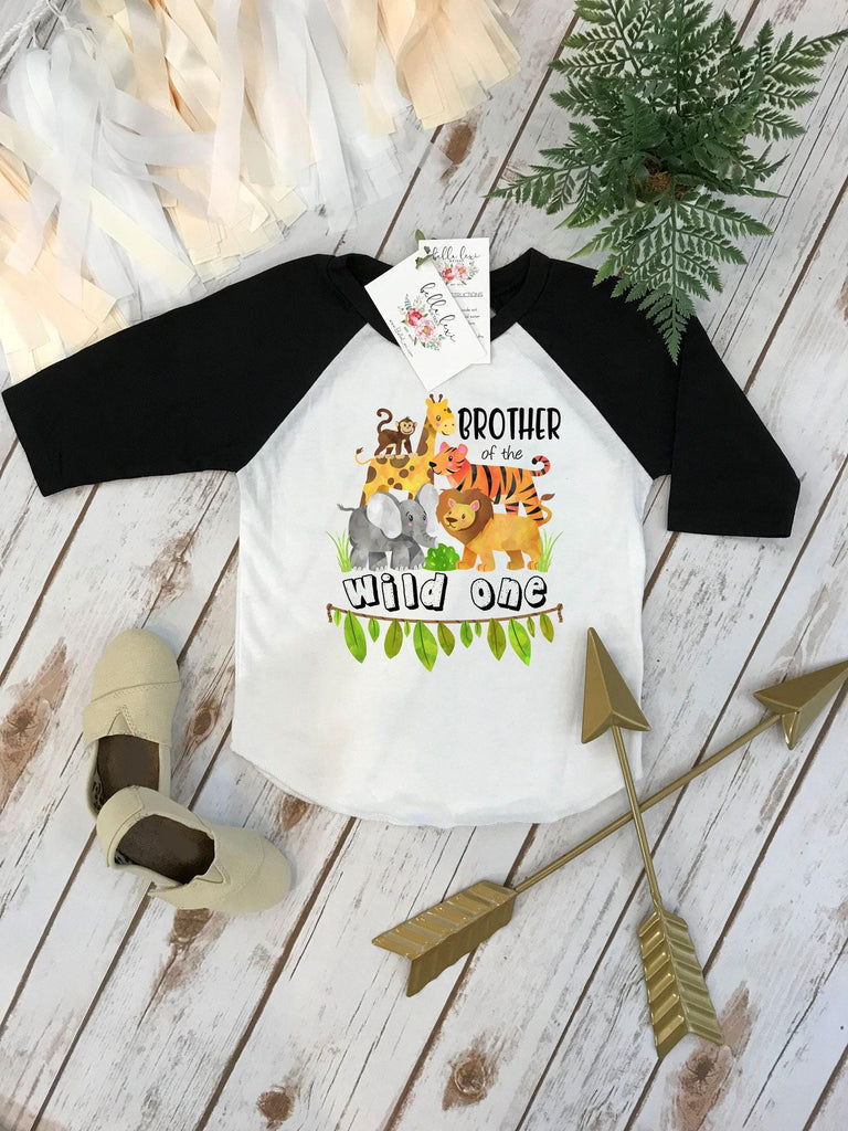 Brother of the Wild One Safari Birthday Shirt, Sibling Tee