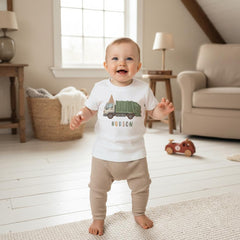 Garbage Truck Birthday Bodysuit & Tee, Personalized Boy Vehicle Outfit