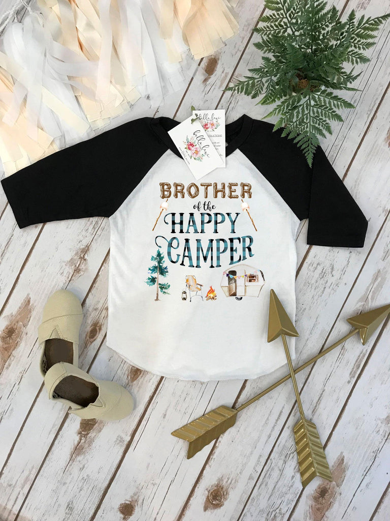 Happy Camper Shirt, Camping Birthday, BROTHER Birthday, Camping Theme, Lumberjack Party, One Happy Camper, Wild One Birthday, Camping Party
