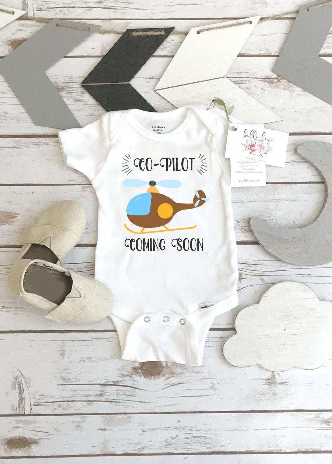 Co-Pilot Baby Bodysuit, New Baby Gift for Parents