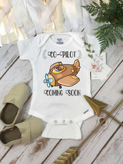 Co-Pilot Coming Soon Bodysuit, New Arrival Gift, Aviation Theme