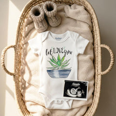 Let Love Grow Boho Baby Bodysuit, Baby Shower Gift, Niece Gift