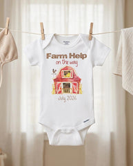 farm help on the way red barn baby reveal pregnancy announcement