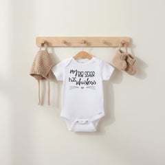 My Big Sister Has Whiskers Cat Baby Bodysuit, Pregnancy Announcement Outfit