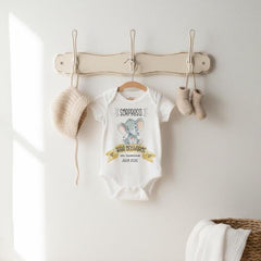 Perfect gender neutral pregnancy reveal for Abuela y Abuelo!  They will love to receive this as a gift!  So special! It reads "Sorpresa. Bebe {your last name} en camino {your due date}". The Abuelitos will absolutely love this reveal!