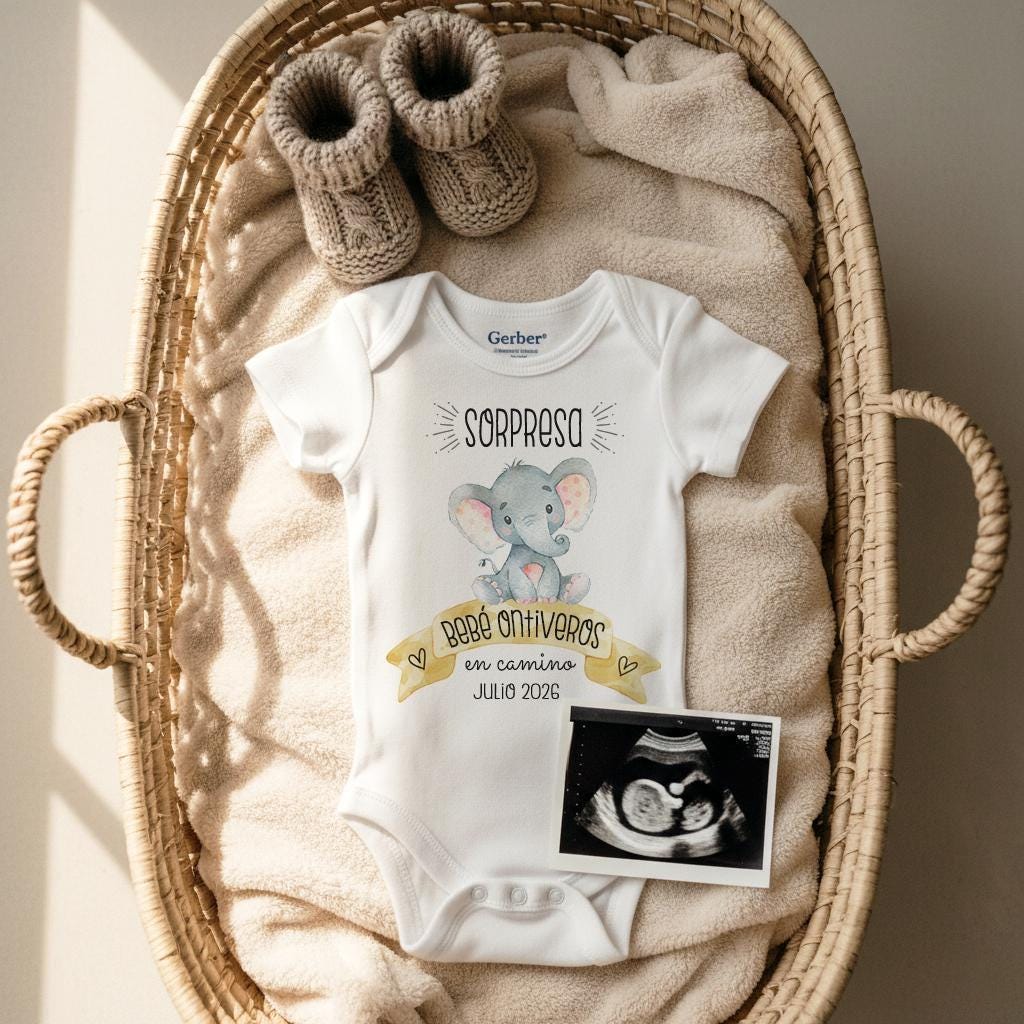 Spanish Bodysuit for Abuelitos, Baby Gift, Sorpresa Bebe