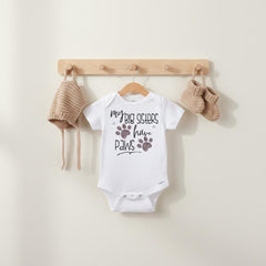 My Big Sisters Have Paws Baby Bodysuit, Dog Sibling Gift