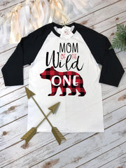 Mom of the Wild One, Little Bear Party, Mommy and Me Shirts, Wild One Party, Buffalo Plaid Party, Lumberjack Birthday, Wild One Birthday,Mom