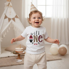 Wild One Lumberjack 1st Birthday Shirt – Buffalo Plaid First Birthday Outfit, Lumberjack Theme Party Tee, Wild One Matching Tees