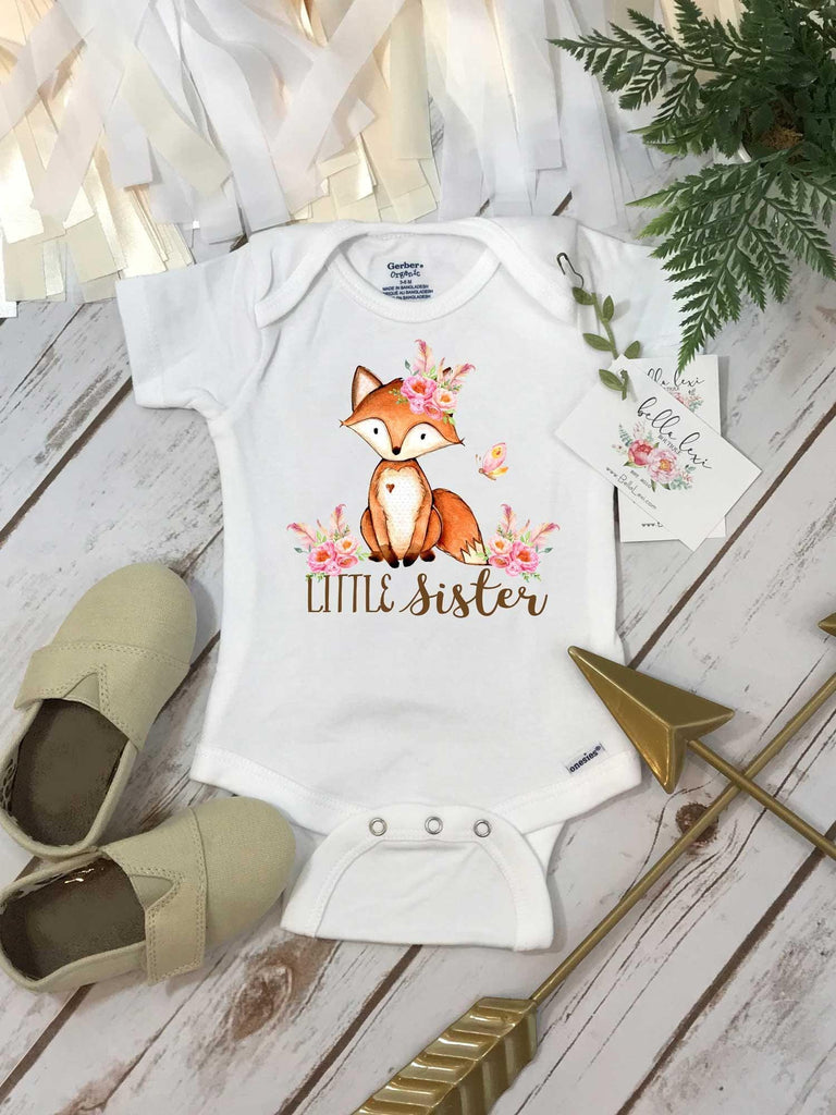 Little Sister Shirt, Baby Sister Onesie, Fox Sisters Matching Shirts, Family Tees