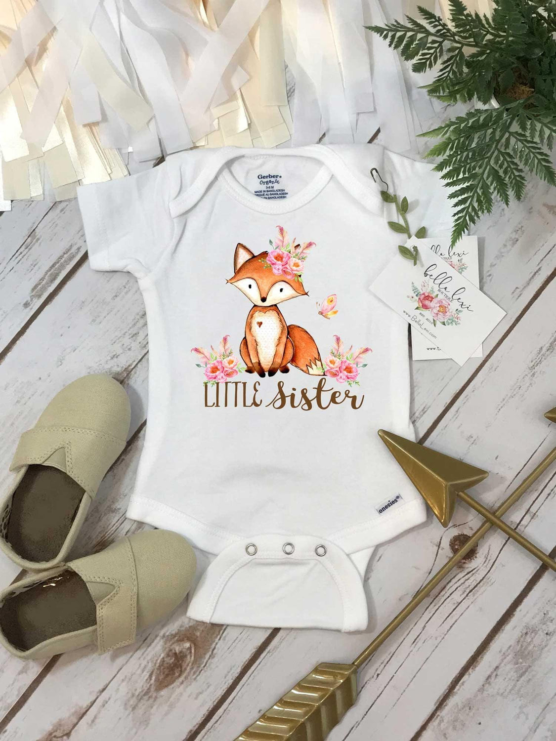 Little Sister Shirt, Baby Sister Onesie, Fox Sisters Matching Shirts, Family Tees