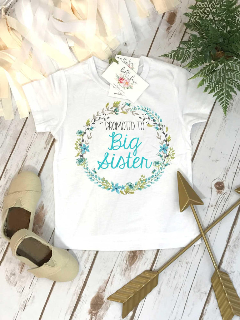 Promoted to Big Sister Shirt, Blue