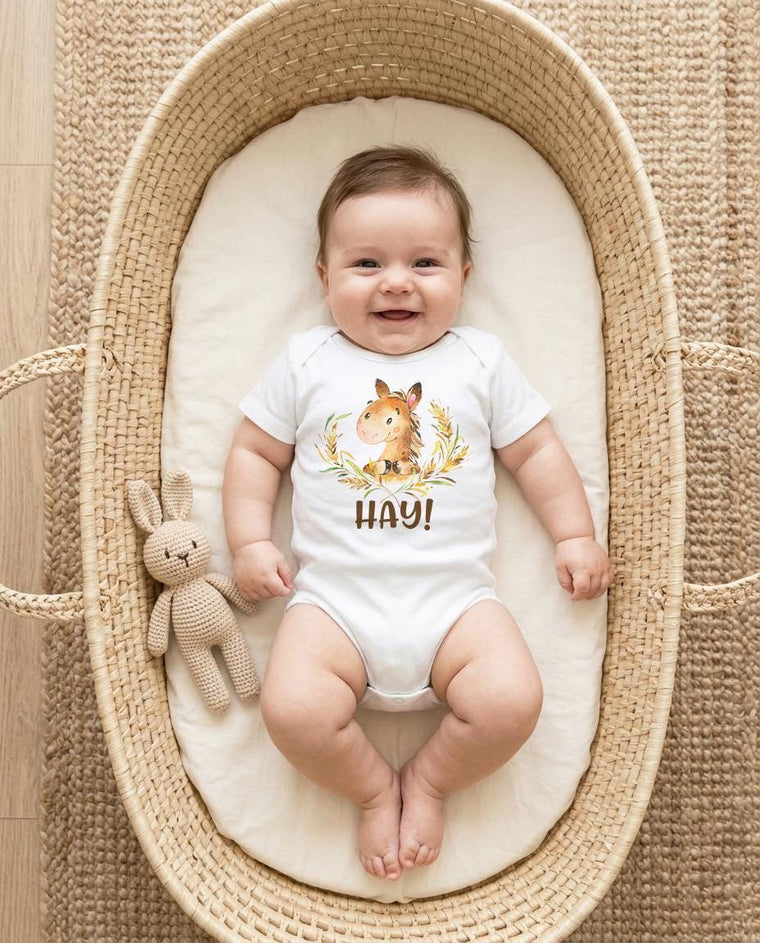 Baby Shower Gift, Horse Bodysuit, Country Baby, Farm shirt, Cowgirl, New to the Herd, Farm Baby Gift, Cute Baby Clothes, Horse Theme, Horses