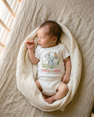 Baby Girl Bodysuit, Floral Baby Bodysuit, Baby Elephant Bodysuit, Baby of Mine Newborn Outfit, Infant Shower Gift