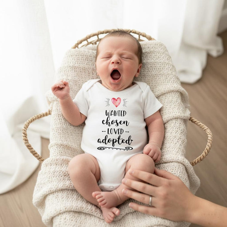 Wanted Chosen Loved, Adoption Gift Bodysuit
