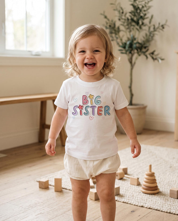 Big Sister Toddler Shirt, Cute Big Sister Gift, Big Sis Tee