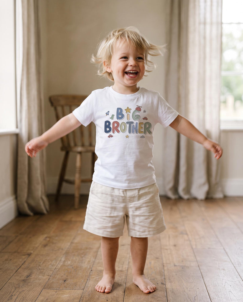 Big Brother Kids Shirt - Cute New Big Brother Toddler Tee