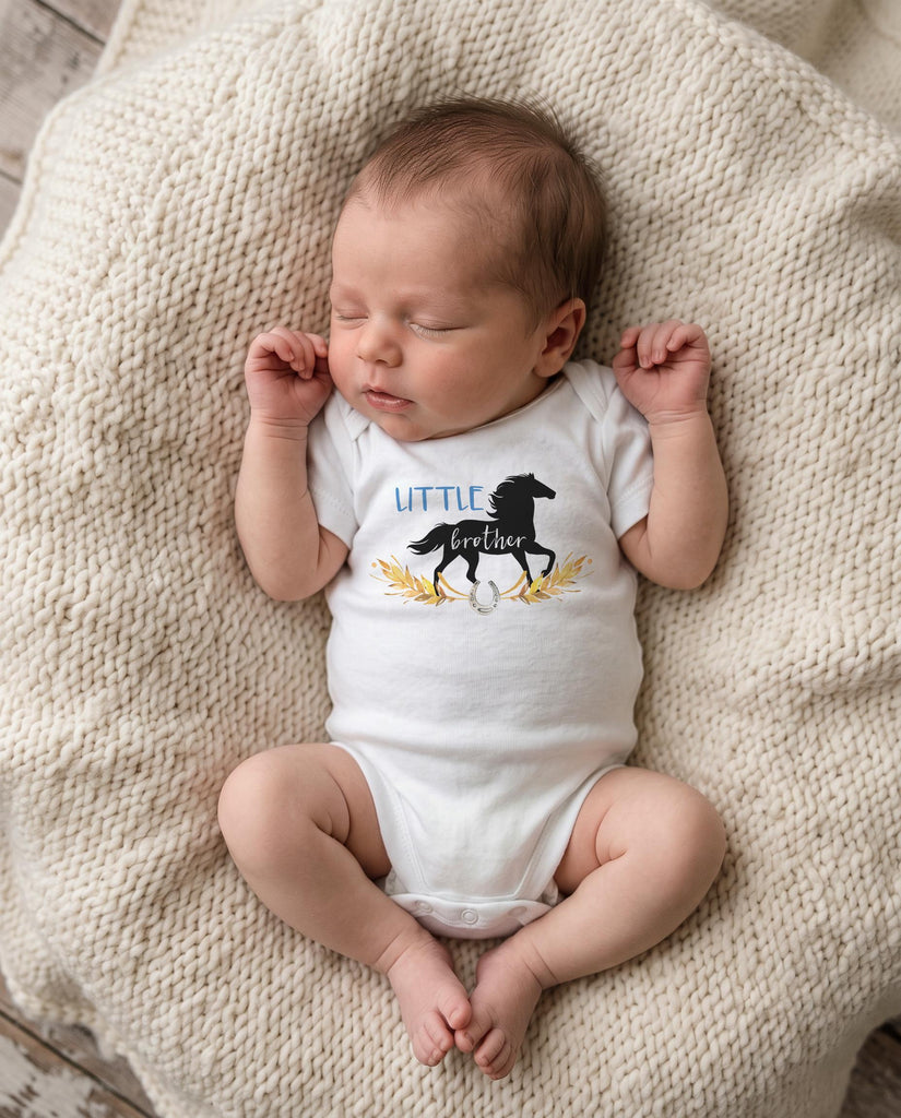 Little Brother Big Brother, Western Sibling Announcement Bodysuit, Sibling Tees, Family Shirts