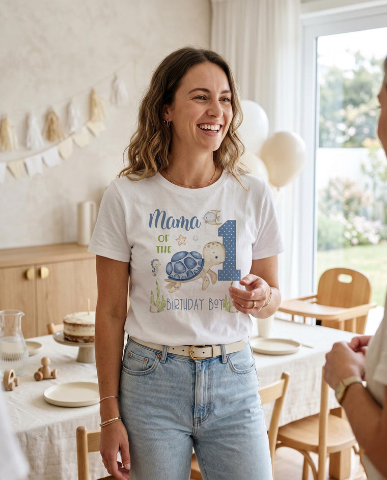 Under the Sea Party, Mom Birthday shirt, 1st Birthday, Ocean Party, Shark Birthday, Ofishally One, Mommy of the Bday Boy, ONEder Sea, Turtle