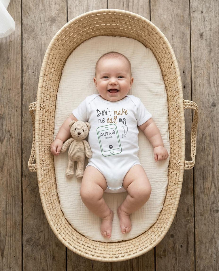 Aunt Onesie®, Don't Make Me Call My Auntie, Aunt Baby Gift, Personalized Funny Baby shirt, Auntie shirt, Nephew Gift, Niece Gift, Cool Aunt,