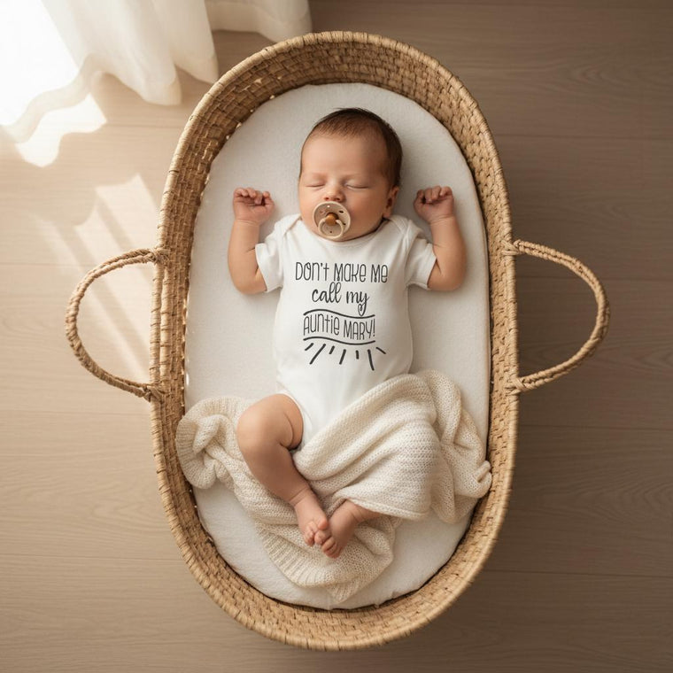 Don't Make Me Call My Auntie Baby Bodysuit, Personalized Aunt Gift