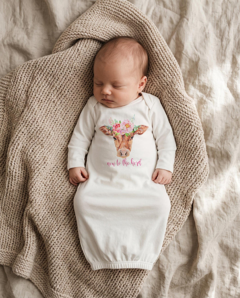 New to the Herd Gown, Farm Baby Gift