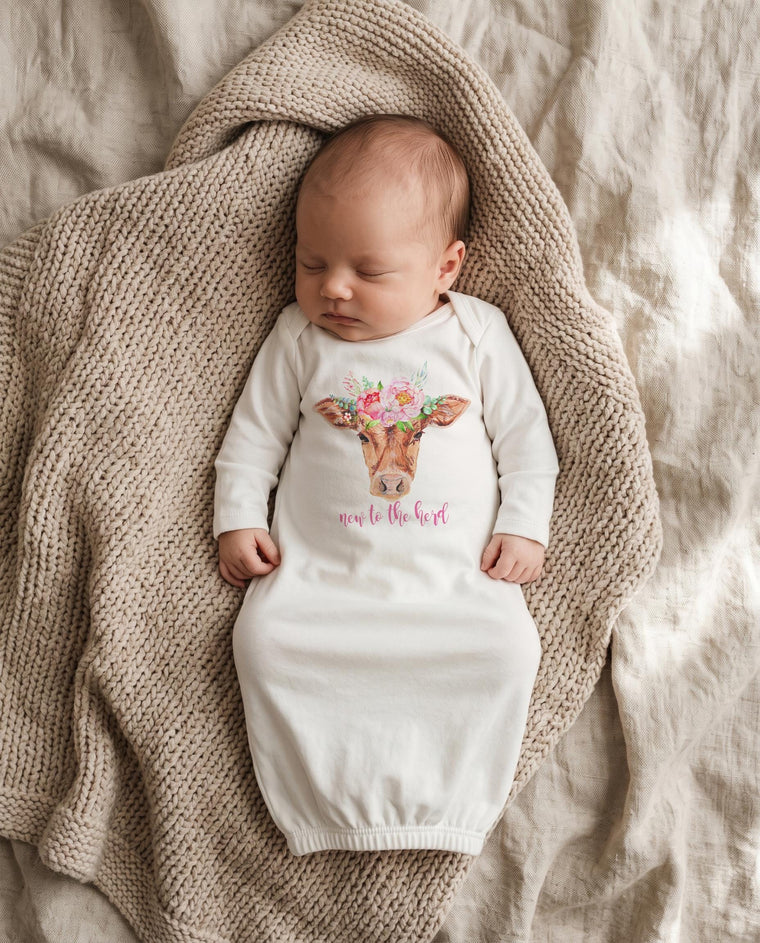 New to the Herd Gown, Farm Baby Gift