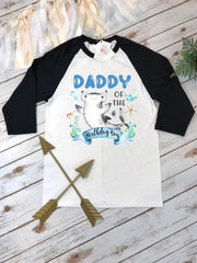 Daddy Shark Birthday Shirt, Under the Sea Party, Watercolor Design