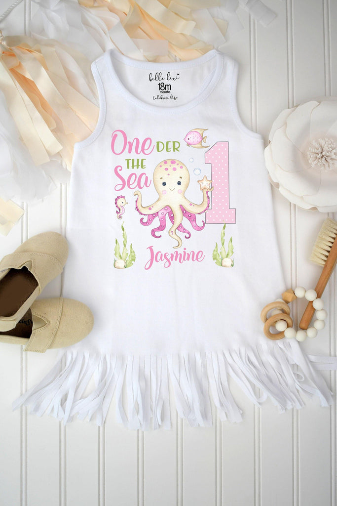 ONEder the Sea Octopus First Birthday Dress, Personalized
