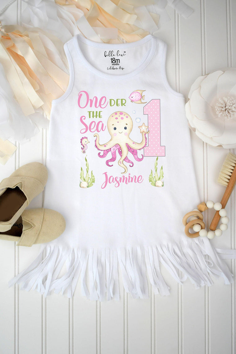 ONEder the Sea Octopus First Birthday Dress, Personalized
