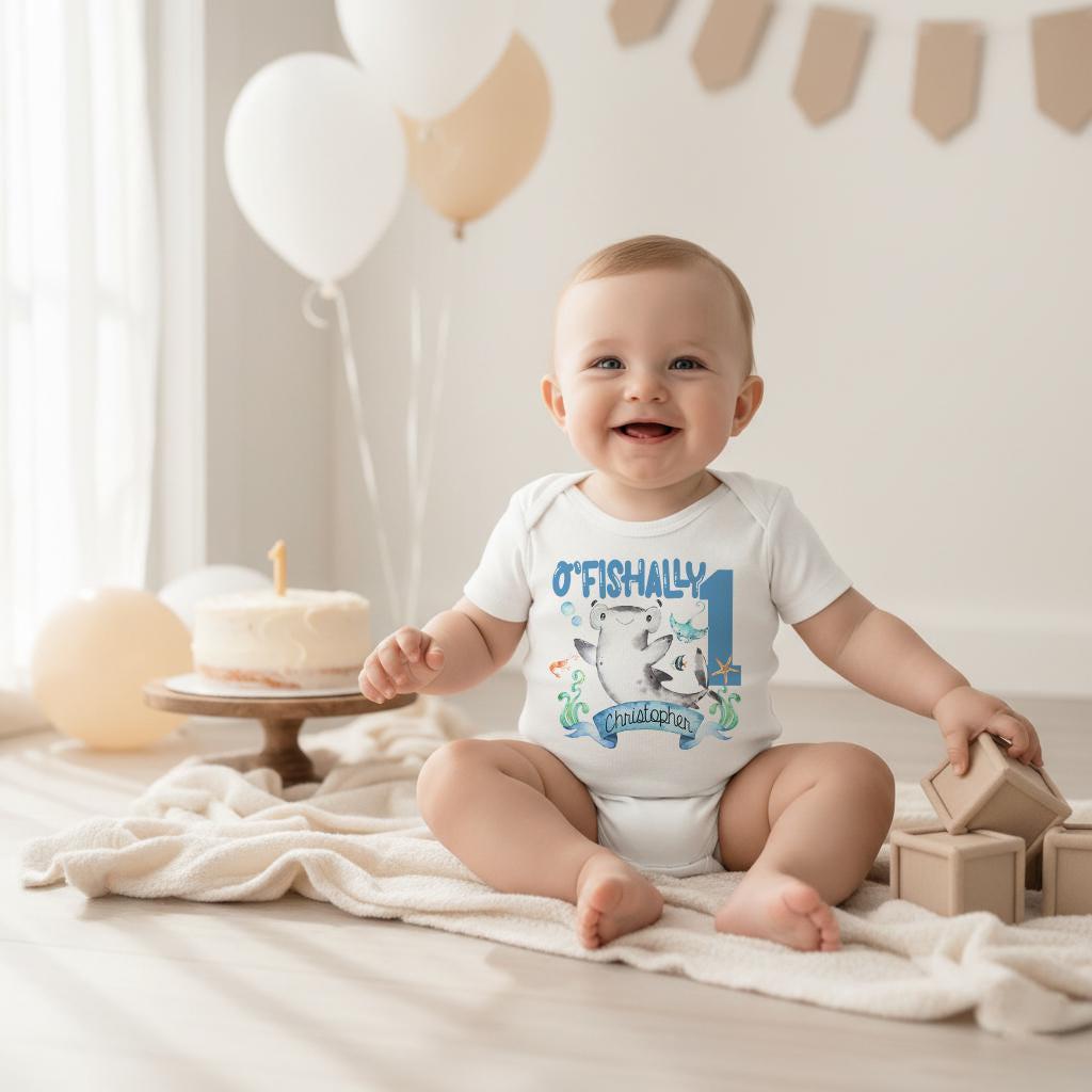 Under the Sea First Birthday Onesie – Ocean Theme Cake Smash Outfit