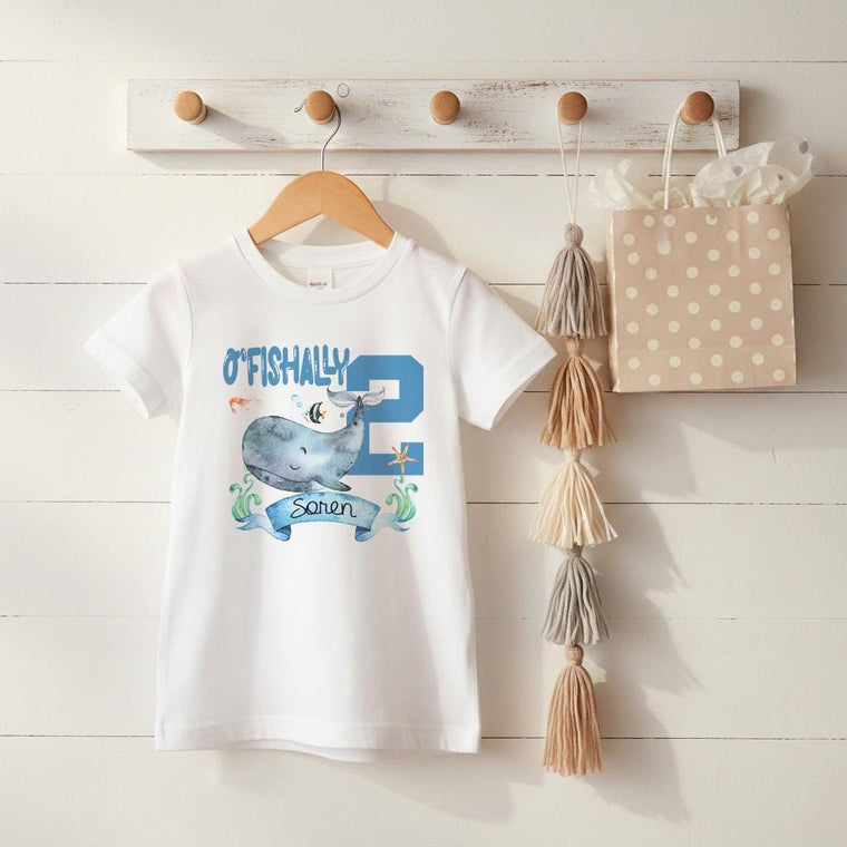 OFishally 2 Whale Birthday Shirt, Under the Sea Party