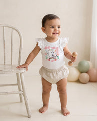 One-der the Sea Shark Flutter Sleeve Bodysuit, Toddler Girl