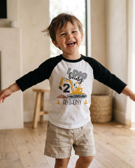 I Dig Being 2 Construction Birthday Shirt, Personalized 2nd Birthday Tee