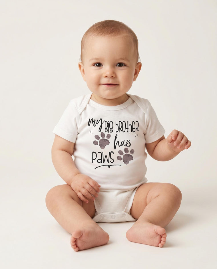 My Big Brother Has Paws, Dog Shirt, Fur Baby Bodysuit, Cat Shirt Gift
