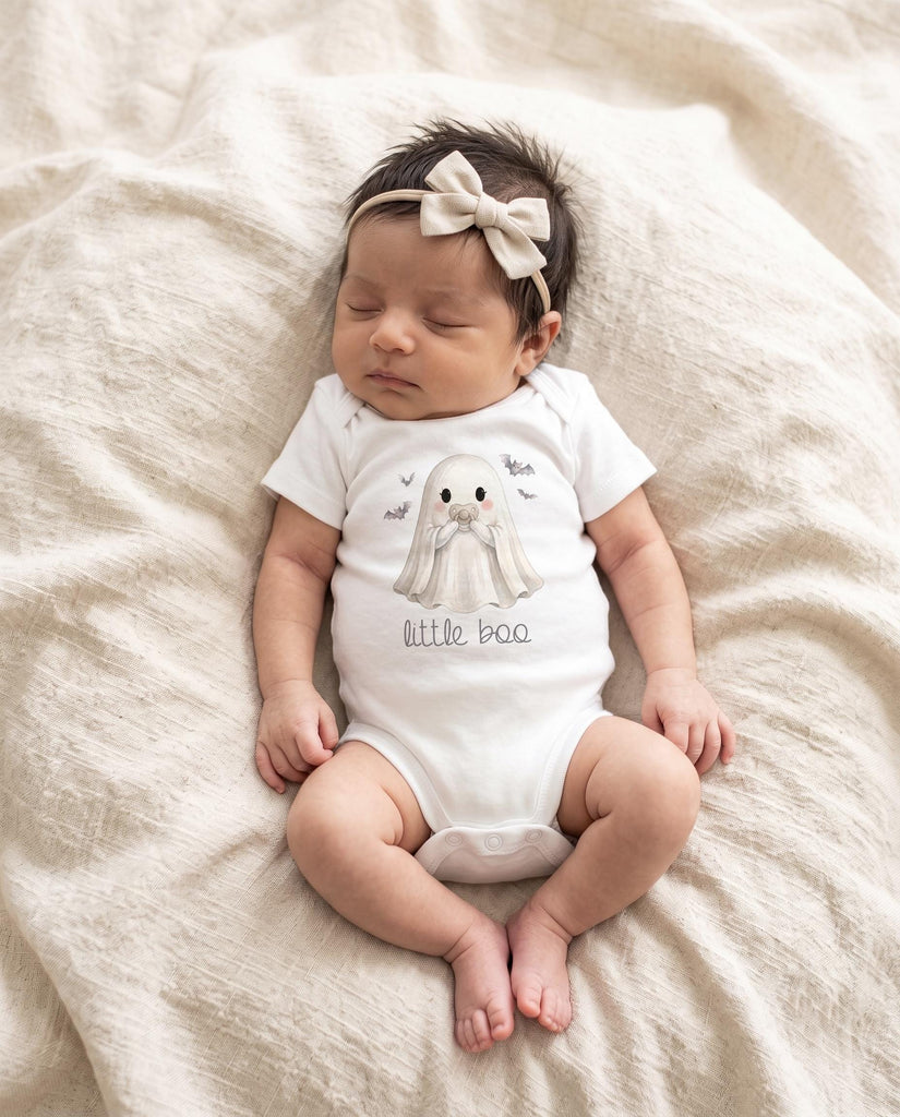 Fall Baby Shower Gift, Little Boo Bodysuit, Newborn Coming Home Outfit, Little Boo is Due, Baby Girl Autumn Gifts