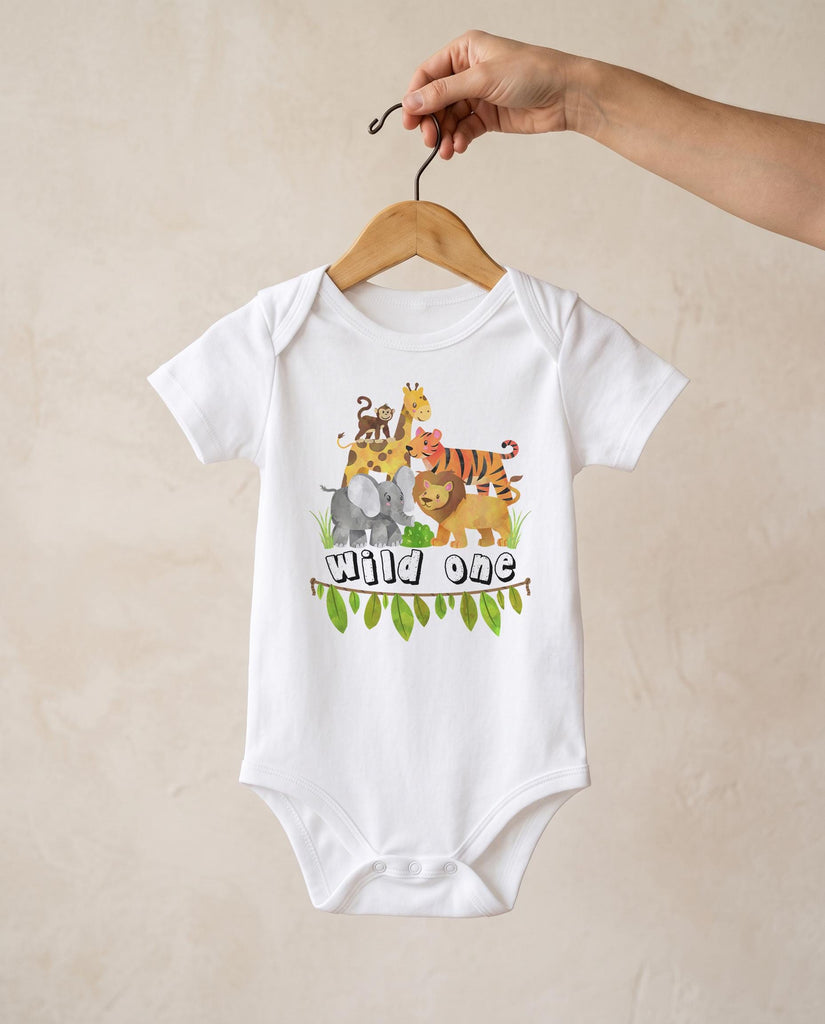 Safari Birthday Shirt, Wild One Jungle Animal Design