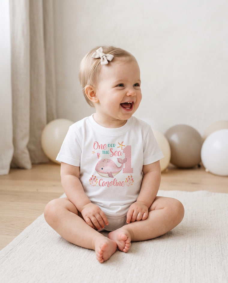 Oneder the Sea Onesie®, Under the Sea Party, Whale Birthday shirt, 1st Birthday, Girl Birthday Shirt, Ocean Party, Mermaid Birthday, I am 1