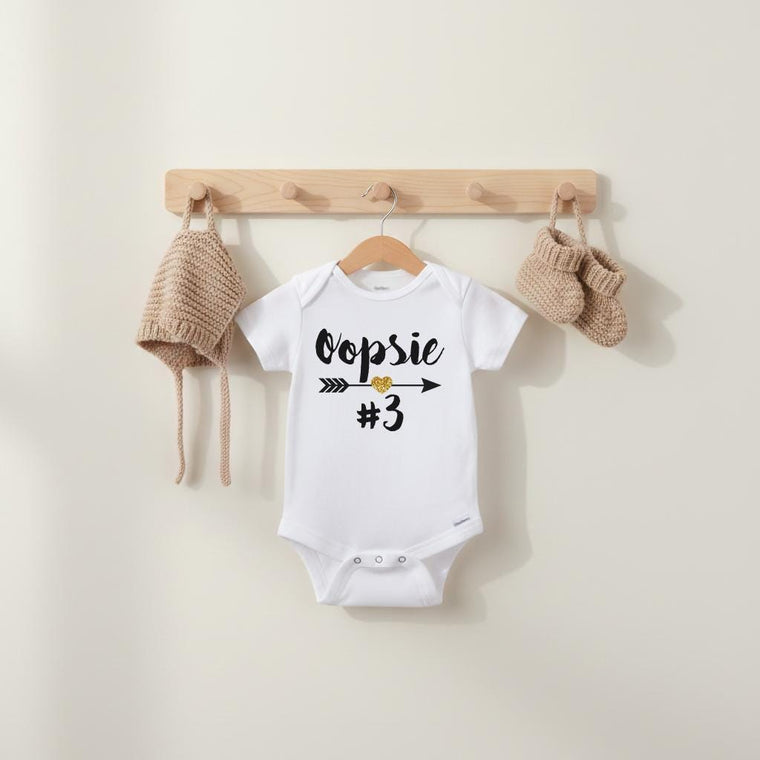Third Baby Bodysuit, New Arrival Gift, Family Announcement Shirt