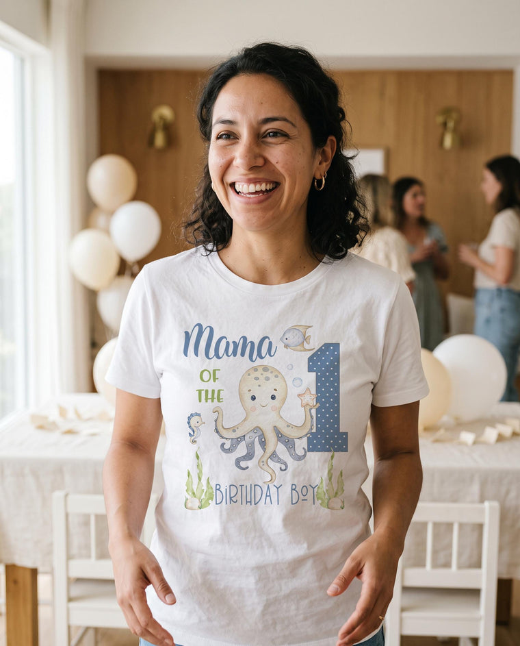 Under the Sea Party, Mom Birthday shirt, 1st Birthday, Ocean Party, Shark Birthday, Ofishally One, Mommy of the Birthday Boy, ONEder Sea