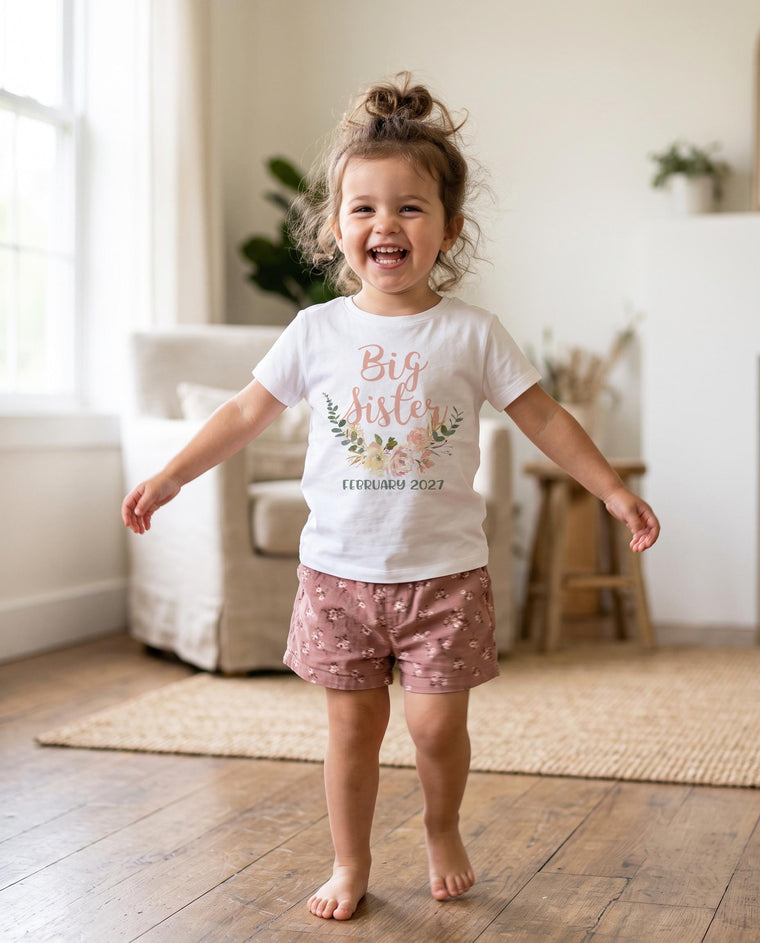 Big Sister Eucalyptus Bodysuit, Personalized Gift