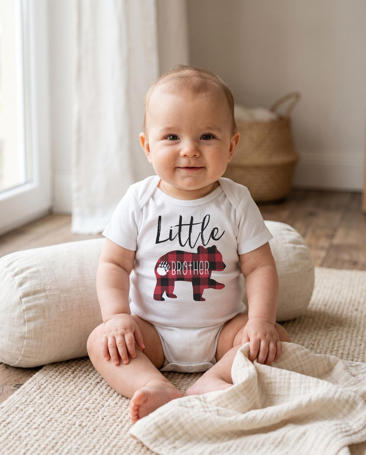 Little Brother Big Brother, Buffalo Plaid Brothers Matching Shirts, Family Tees