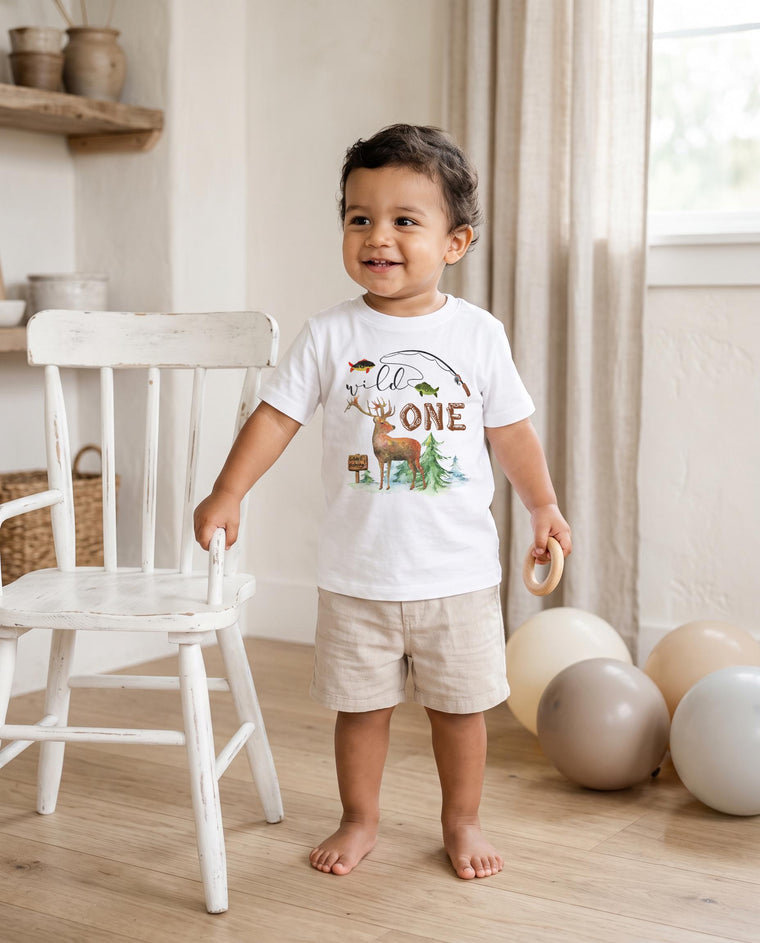 First Birthday Shirt, Hunting Birthday, Wild One Birthday, Fishing Party, Lumberjack Party, Deer Hunting Party, Wild One, Our Little Deer