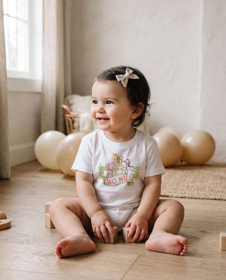 Two Wild Safari Birthday Shirt, Second Birthday Girl Outfit