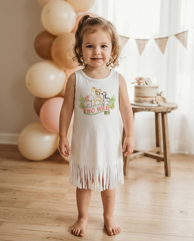 Two Wild Safari Birthday Shirt, Second Birthday Girl Outfit