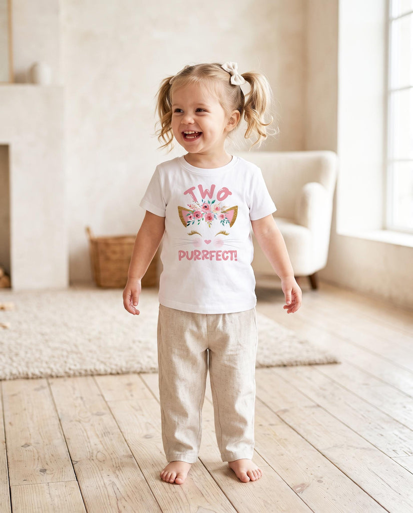 2nd Birthday Shirt, Kitten Birthday, Kitty Birthday shirt, Custom Birthday, Cat Birthday, Cat Shirt, Second Birthday, Two Purrfect, Kitty