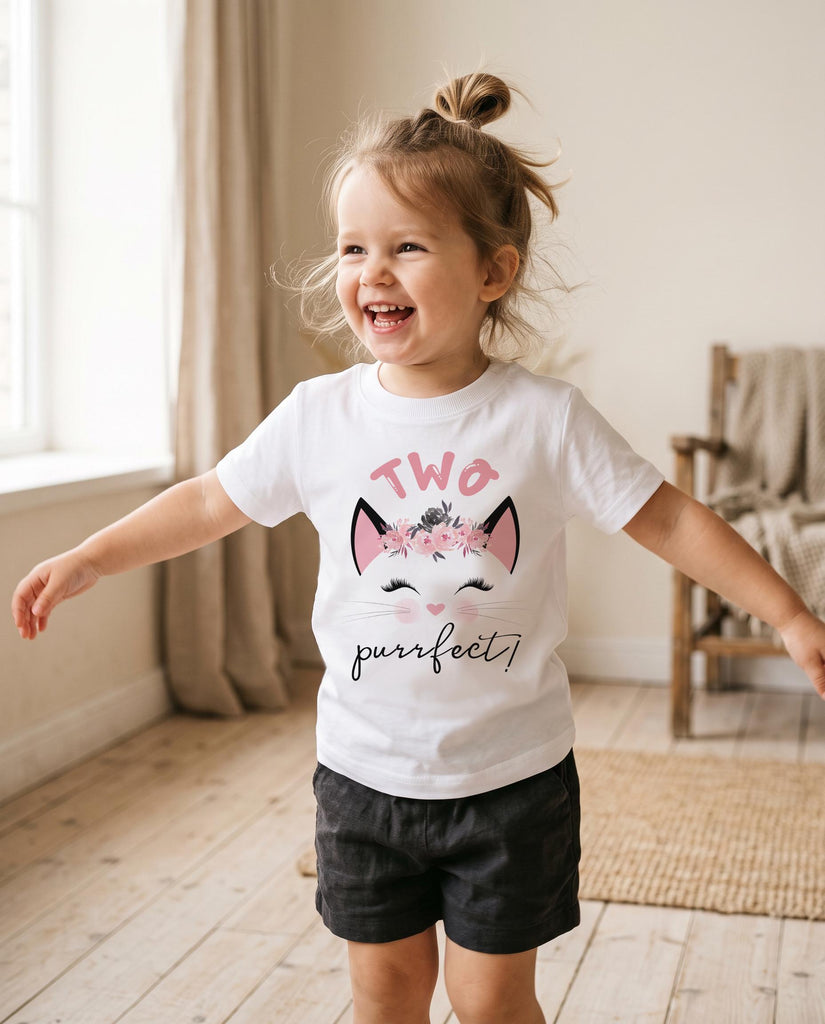 2nd Birthday Shirt, Kitten Birthday, Kitty Birthday shirt, Custom Birthday, Cat Birthday, Cat Shirt, Second Birthday, Two Purrfect, Kitty