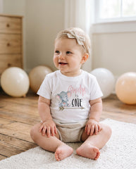 First Birthday, Elephant Theme, Birthday Shirt, 1st Birthday, Personalized Birthday Shirt, Girl Birthday, Birthday Onesie®, Best Seller baby